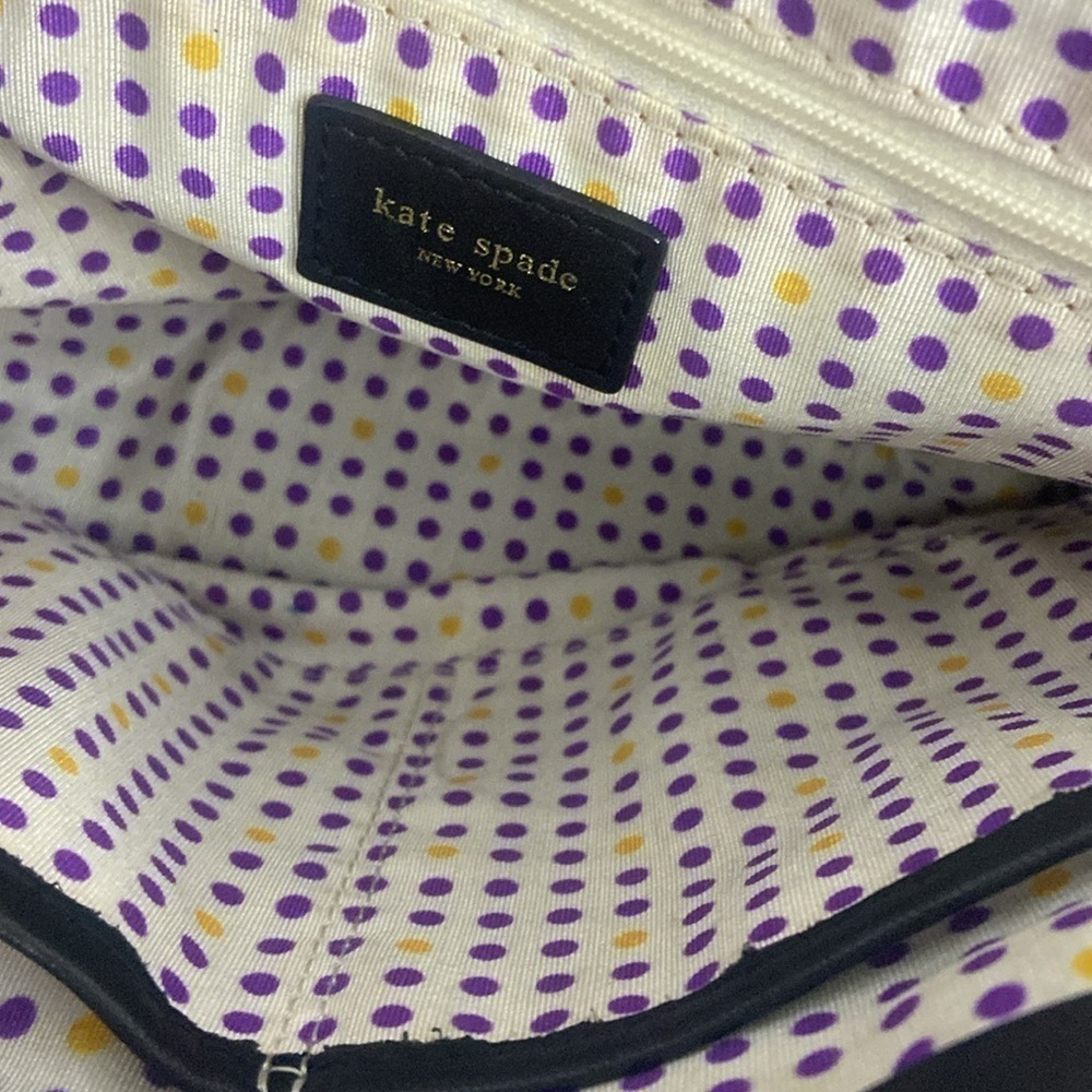 Kate Spade New York Black Leather Purse Hand Bag - Picture 13 of 14